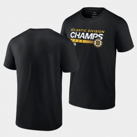 Boston Bruins 2023 Atlantic Division Champions Black T-Shirt Men