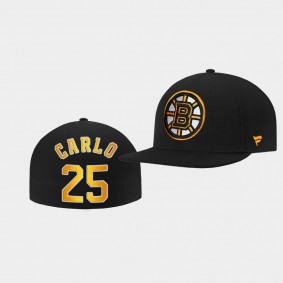 Brandon Carlo Boston Bruins Hat Core Primary Logo Black Fitted Cap
