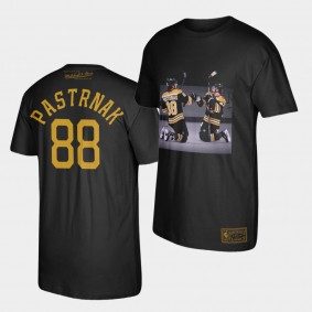 Bruins David Pastrnak Pregame Spotlight and Torey Krug T-Shirt Black