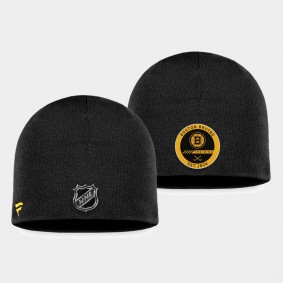 2022 Training Camp Boston Bruins Authentic Pro Black Beanie Hat