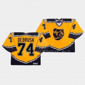 Jake DeBrusk Boston Bruins Throwback Gold #74 Jersey Replica