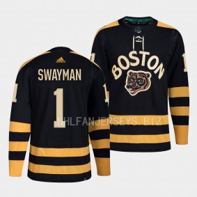 2023 Winter Classic Boston Bruins Jeremy Swayman #1 Black Primegreen Jersey