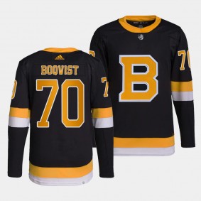 Jesper Boqvist Boston Bruins Alternate Black #70 Authentic Pro Primegreen Jersey Men's