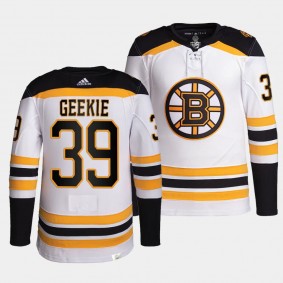 Morgan Geekie Boston Bruins Away White #39 Authentic Pro Primegreen Jersey Men's
