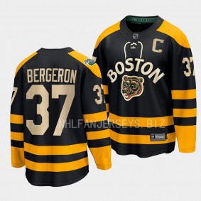 Boston Bruins Patrice Bergeron 2023 Winter Classic Black Breakaway Jersey Men's
