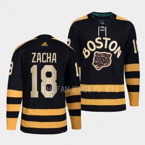 2023 Winter Classic Boston Bruins Pavel Zacha #18 Black Primegreen Jersey