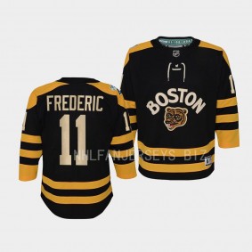 Boston Bruins Trent Frederic 2023 Winter Classic Black #11 Youth Jersey