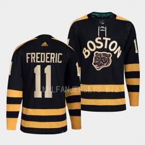 2023 Winter Classic Boston Bruins Trent Frederic #11 Black Primegreen Jersey
